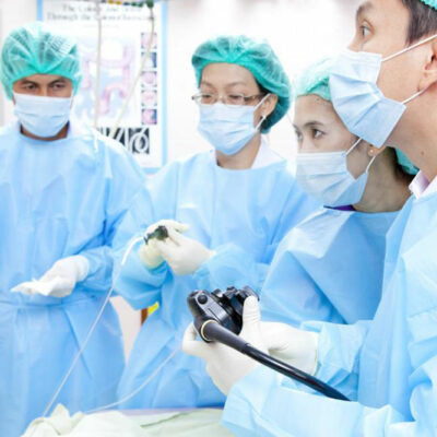 Endoscopy procedure for treating kidney stones