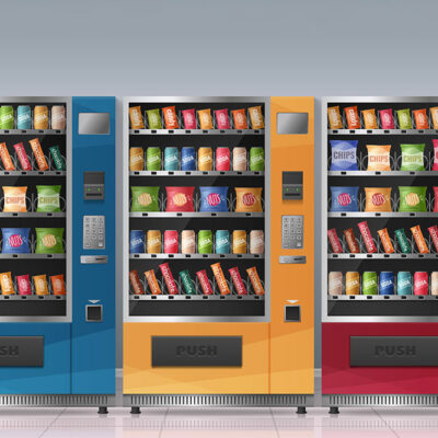 Various types of vending machines