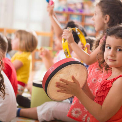 How does the Little People Musical Preschool stimulate the imagination